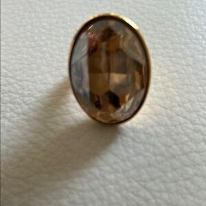 Elegant Gold-Tone Oval Ring